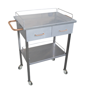 Mesa de curaciones 2 cajones INOX